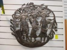 Calypso Band 3D Steel Drum Metal Wall Art