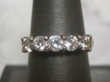 Sterling Silver CZ Band Ring