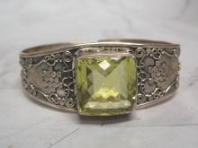 Sterling Silver Vivid Lemon Quartz Bracelet