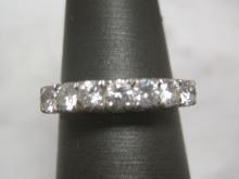 Sterling Silver CZ Band Ring