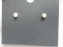 14k Gold Diamond Stud Earrings