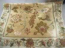 Floral Floor Rug, Good Colors, One Spot. See Pictures