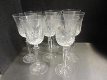 Wedgwood Eight Matching Lead Crystal Stems.