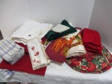 Large Box Lot of Placemats, Napkins, Table Runners, Etc.