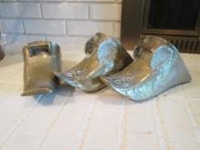 Three Vintage Brass Spanish Stirrups