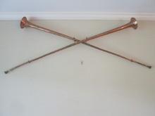 Pair of Copper and Brass Hunting Horns