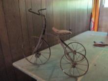 Antique Steel Tricycle Shelf Sitter