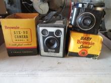 Vintage Brownie Model D Six-20 Camera in Original Box and Baby Brownie Special