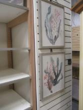 Pair of Art Deco Pictures with Grey Barn Look Frames.