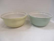 Two Stacking Glass Serving Bowls.