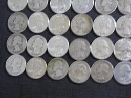 lot of 40 US silver quarters