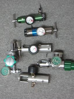 lot of 6 oxygen regulators