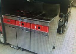 large commercial restaurant fryer