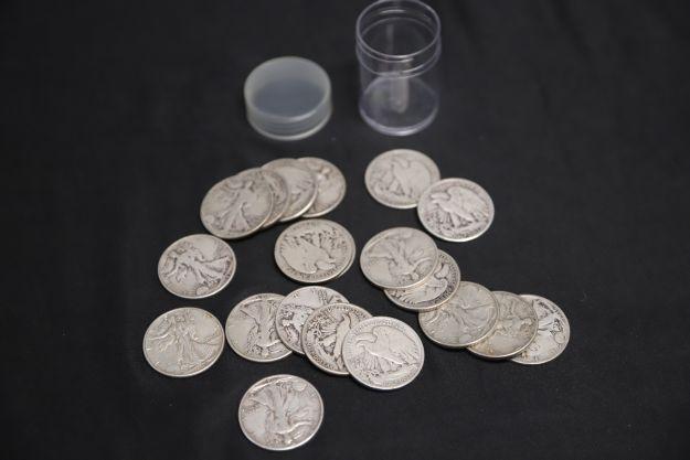 20 WALKING LIBERTY HALF DOLLARS