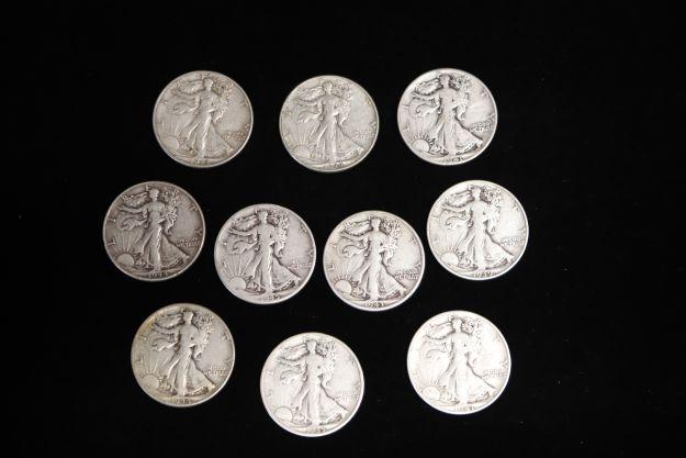 20 WALKING LIBERTY HALF DOLLARS
