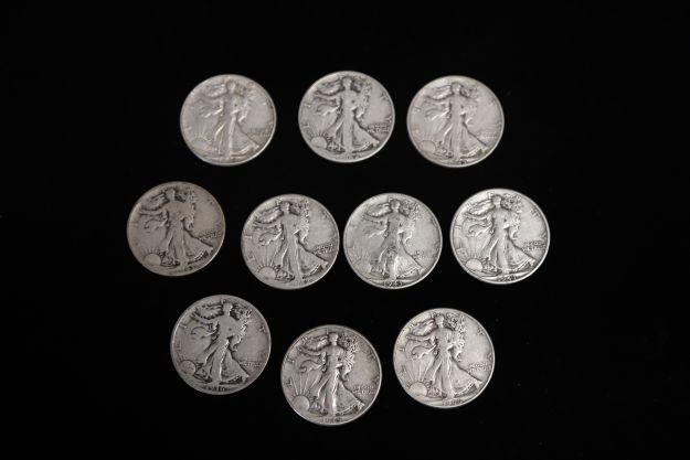 20 WALKING LIBERTY HALF DOLLARS