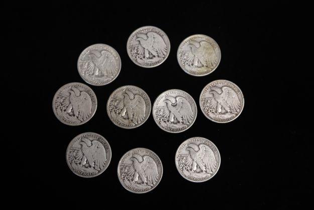 20 WALKING LIBERTY HALF DOLLARS