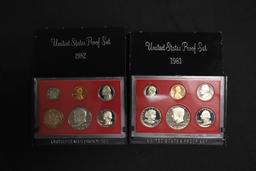LOT OF 5 US MINT  PROOF SETS