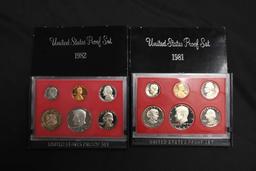 LOT OF 5 US MINT  PROOF SETS