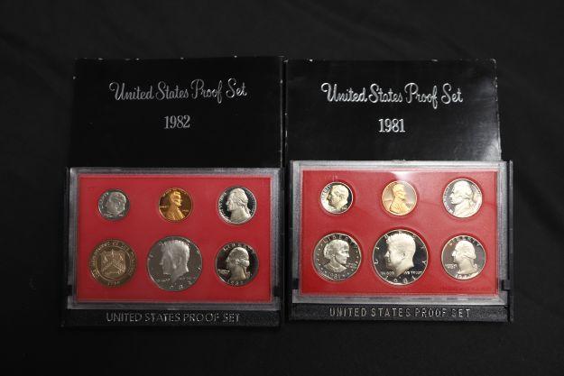 LOT OF 5 US MINT  PROOF SETS
