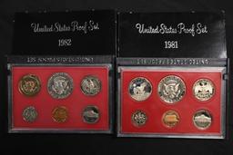 LOT OF 5 US MINT  PROOF SETS