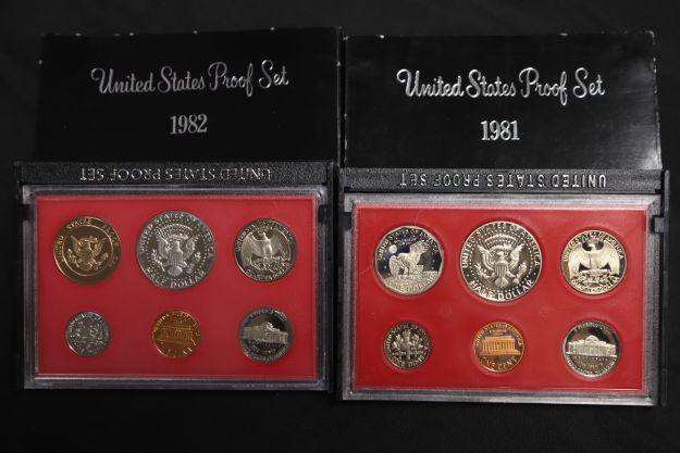 LOT OF 5 US MINT  PROOF SETS
