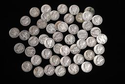 $10 FACE MERCURY 90% SILVER DIMES