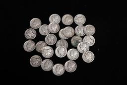$10 FACE MERCURY 90% SILVER DIMES