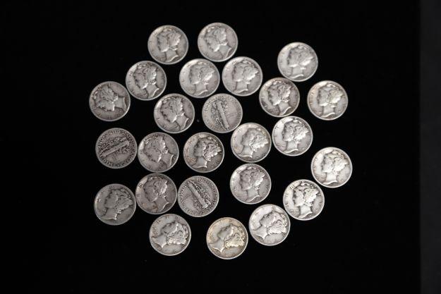 $10 FACE MERCURY 90% SILVER DIMES