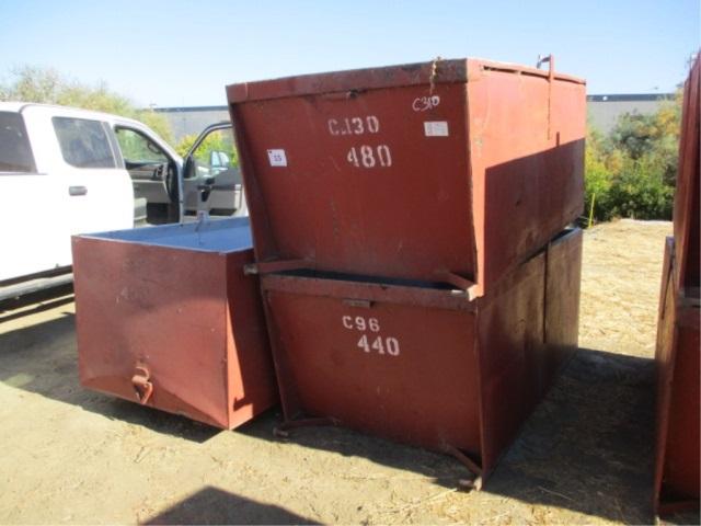 (3) 8' x 4' x 3' 2" Metal Dump Bins