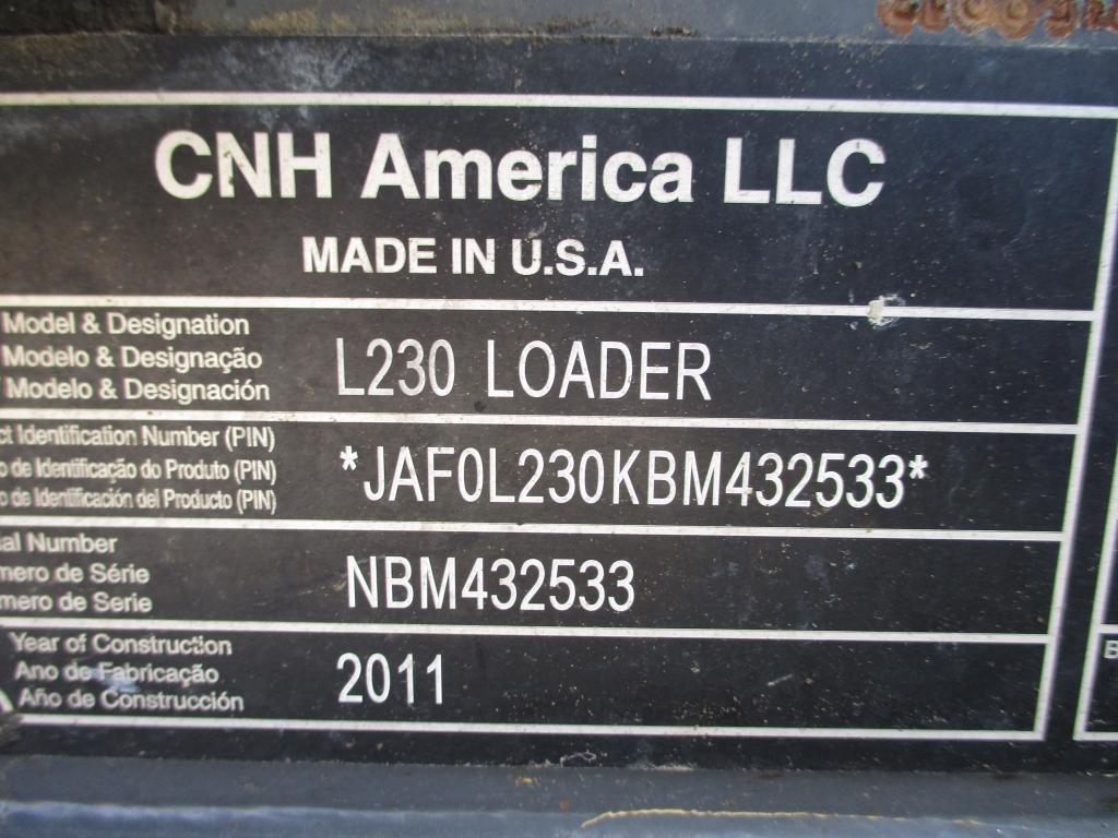 2011 New Holland L230 Skid Steer Loader,