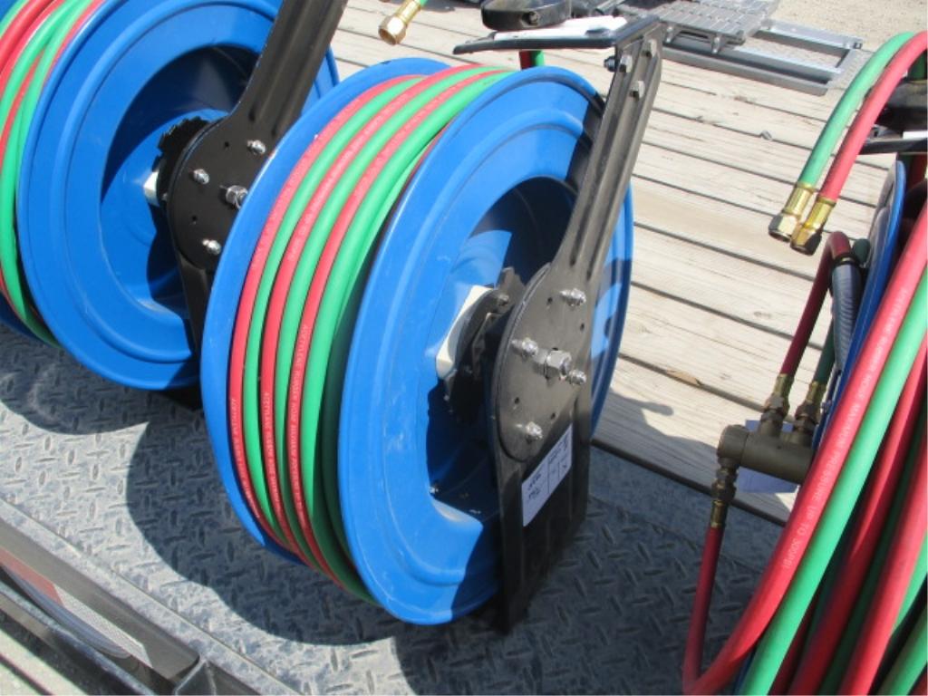 Lot Of Welding Hose Reel & Hose,