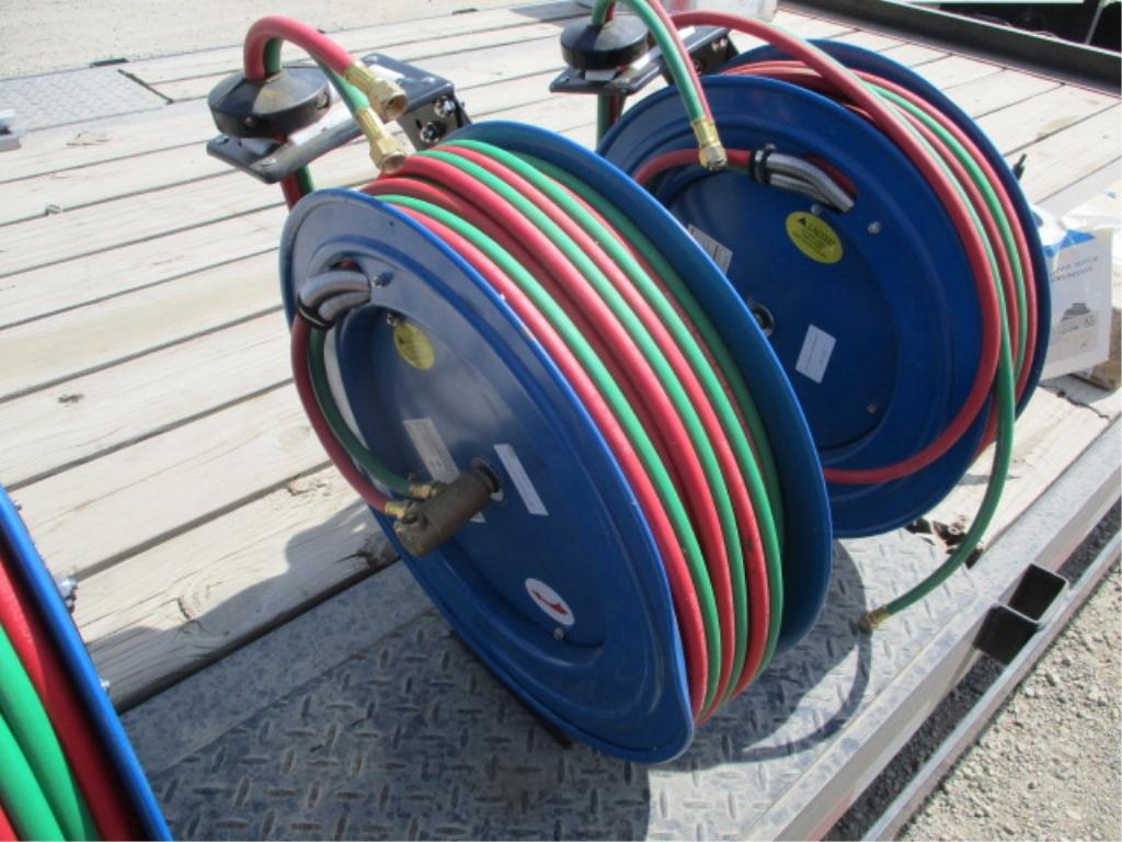 Lot Of Welding Hose Reel & Hose,