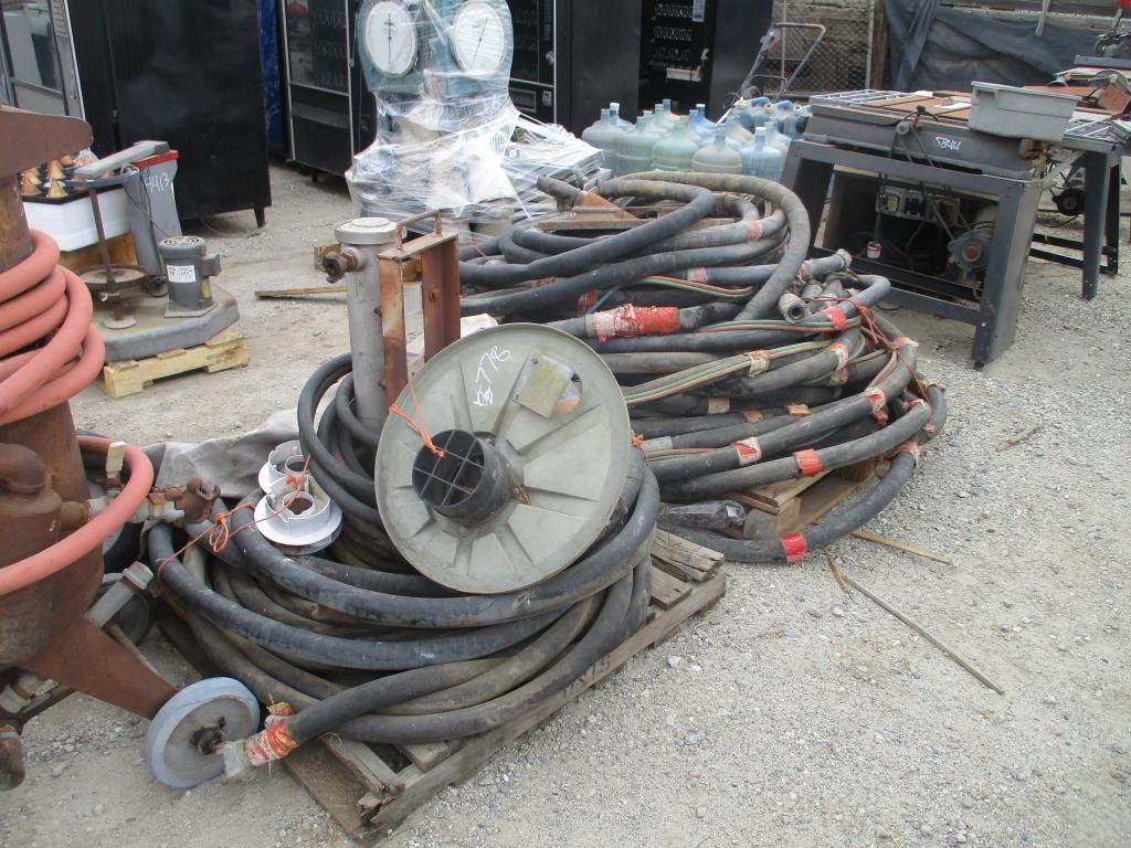 Lot Of (2) Sand Blasting Pots W/Hoses