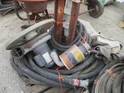 Lot Of (2) Sand Blasting Pots W/Hoses