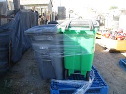 Lot Of (3) 85 Gallon Trash Bins