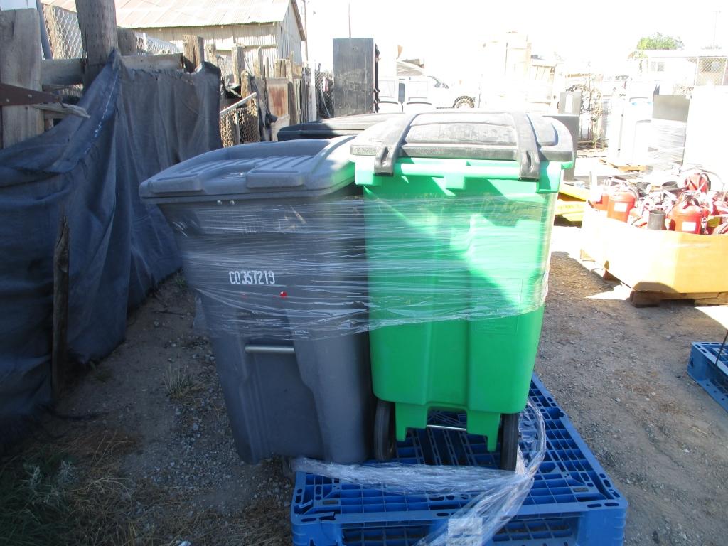 Lot Of (3) 85 Gallon Trash Bins