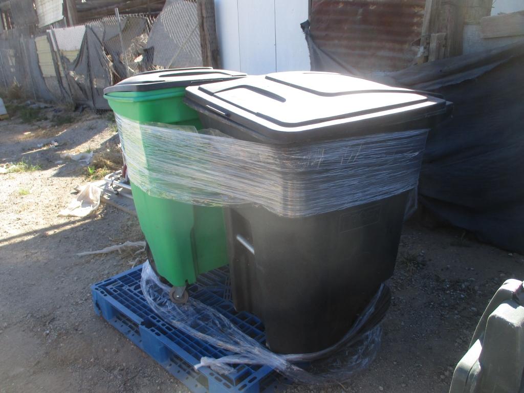 Lot Of (3) 85 Gallon Trash Bins