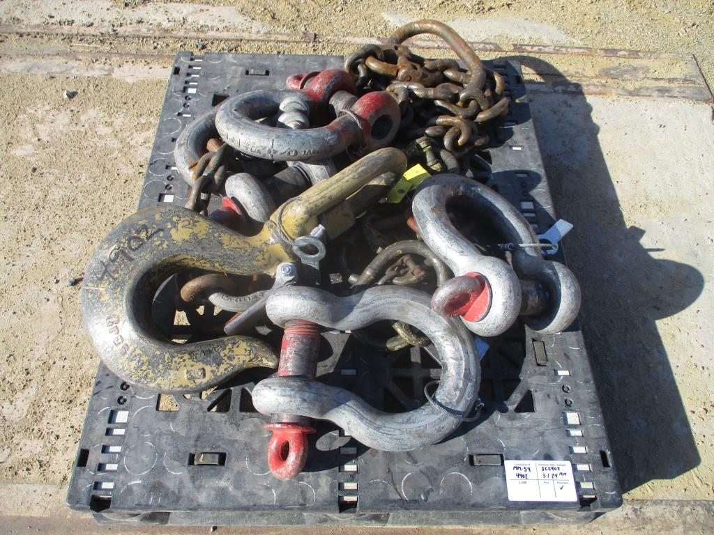 Lot Of Misc D-Ring Shackles, Hook & Chain