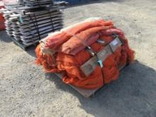 Lot Of Orange Mesh Construction Site Rolls