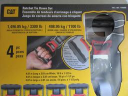 (4) New Unused 16' x 1/2" Cat Ratchet Straps,