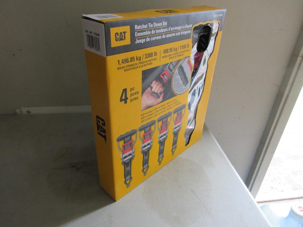 (4) New Unused 16' x 1/2" Cat Ratchet Straps,