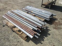 (2) Pallets Of Misc Size Steel Fence Poles