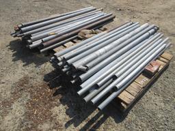(2) Pallets Of Misc Size Steel Fence Poles