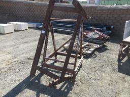 Lot Of (2) Misc Size Rolling Metal Racks