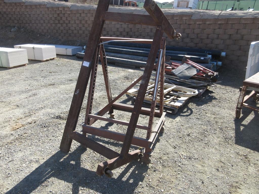 Lot Of (2) Misc Size Rolling Metal Racks
