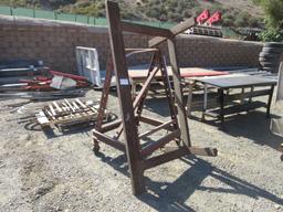 Lot Of (2) Misc Size Rolling Metal Racks