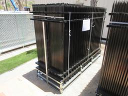 New Unused 10' x 7' Wrought Iron Site Fencing,