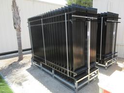 New Unused 10' x 7' Wrought Iron Site Fencing,