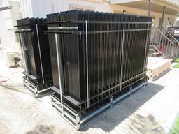 New Unused 10' x 7' Wrought Iron Site Fencing,